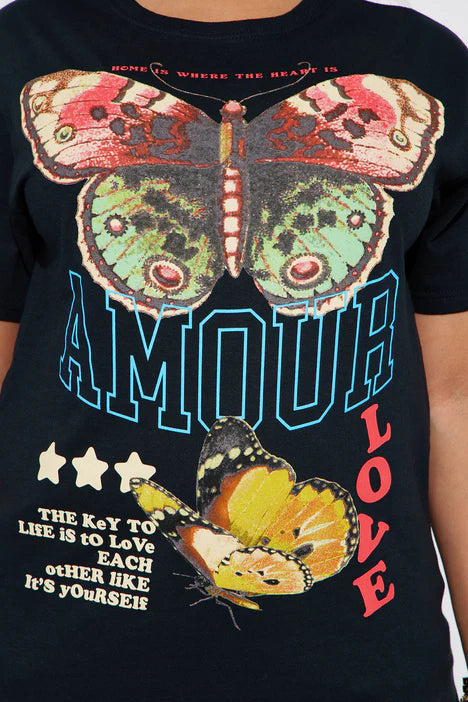 Year Of Self Love Graphic Tee - Black