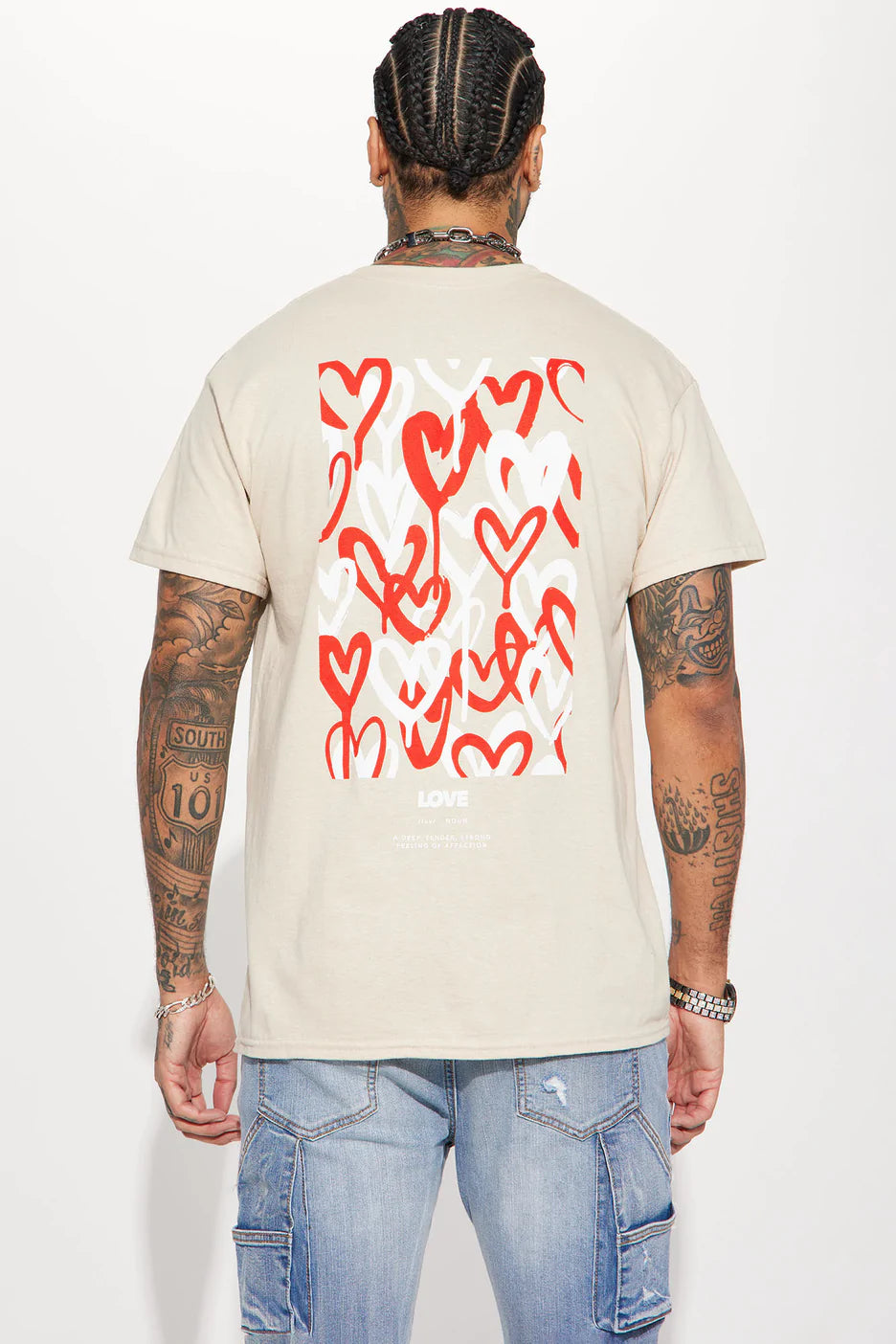Love Drip Short Sleeve Tee - Taupe