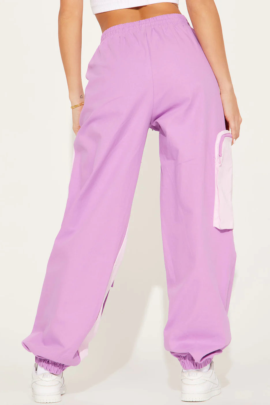 Wonderland Colorblock Cargo Jogger - Lavender