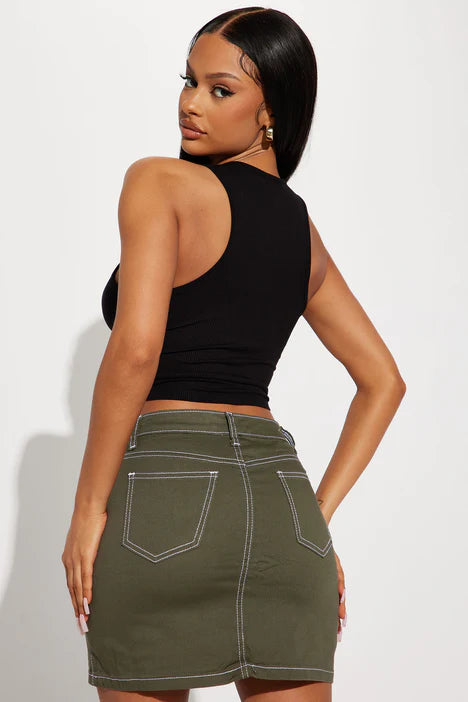 Reese Ribbed Top - Black