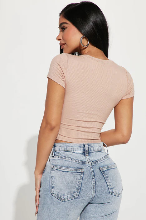 Jaclyn Crop Top - Nude