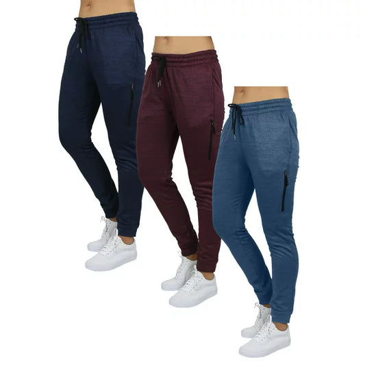 3-Pack Women's Fleece & French Terry Oversized Loose-Fit Jogger Sweatpants