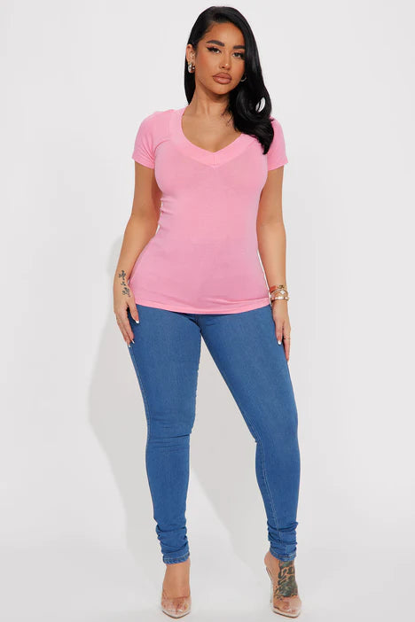 Not On My Level Top - Pink