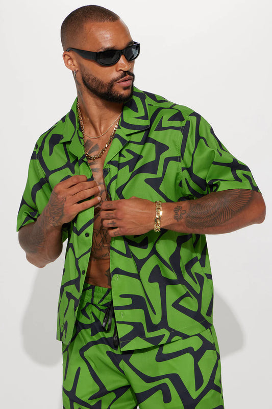 Get That Green Cuban Shirt - Green