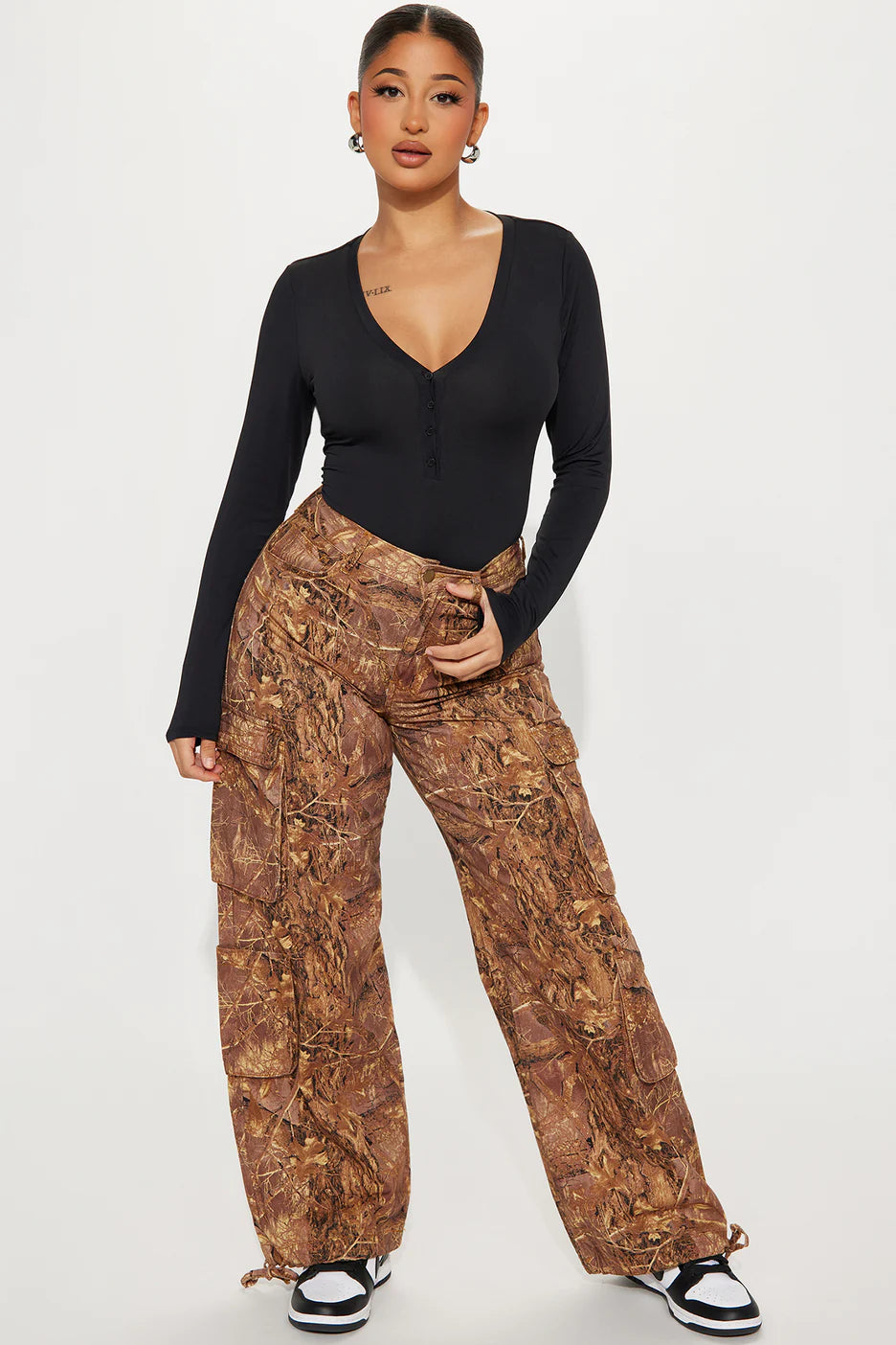 Katerine Double Layered Bodysuit - Black