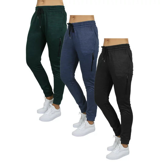 3-Pack Women's Fleece & French Terry Oversized Loose-Fit Jogger Sweatpants