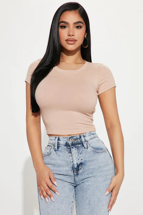 Jaclyn Crop Top - Nude