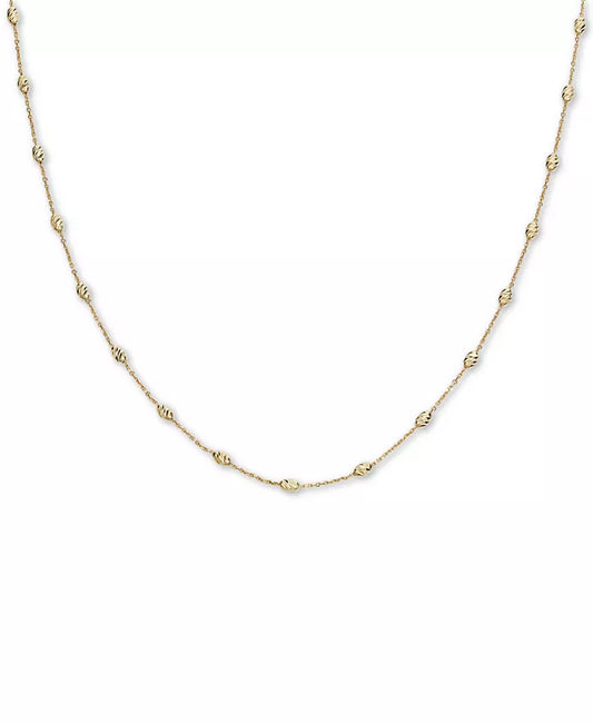 Textured Bead 18" Statement Necklace in 18k Gold-Plated Sterling Silver