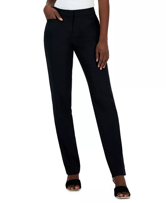 Women's Essential Mid-Rise Straight-Leg Pants