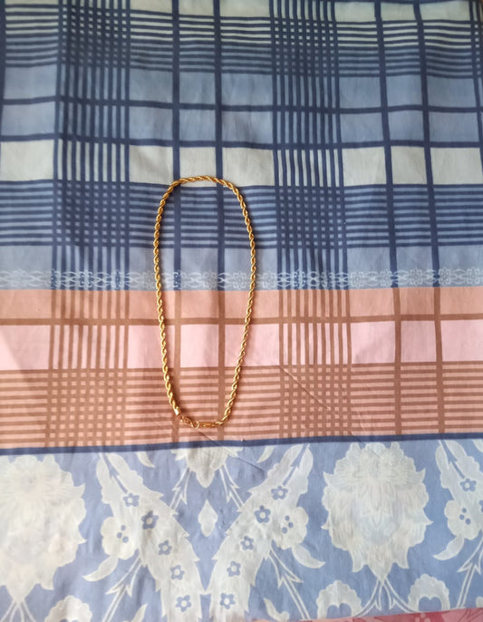 Adornia 18K Gold-Plated Rope Chain Necklace (Unisex)